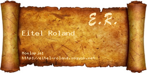Eitel Roland névjegykártya