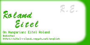 roland eitel business card
